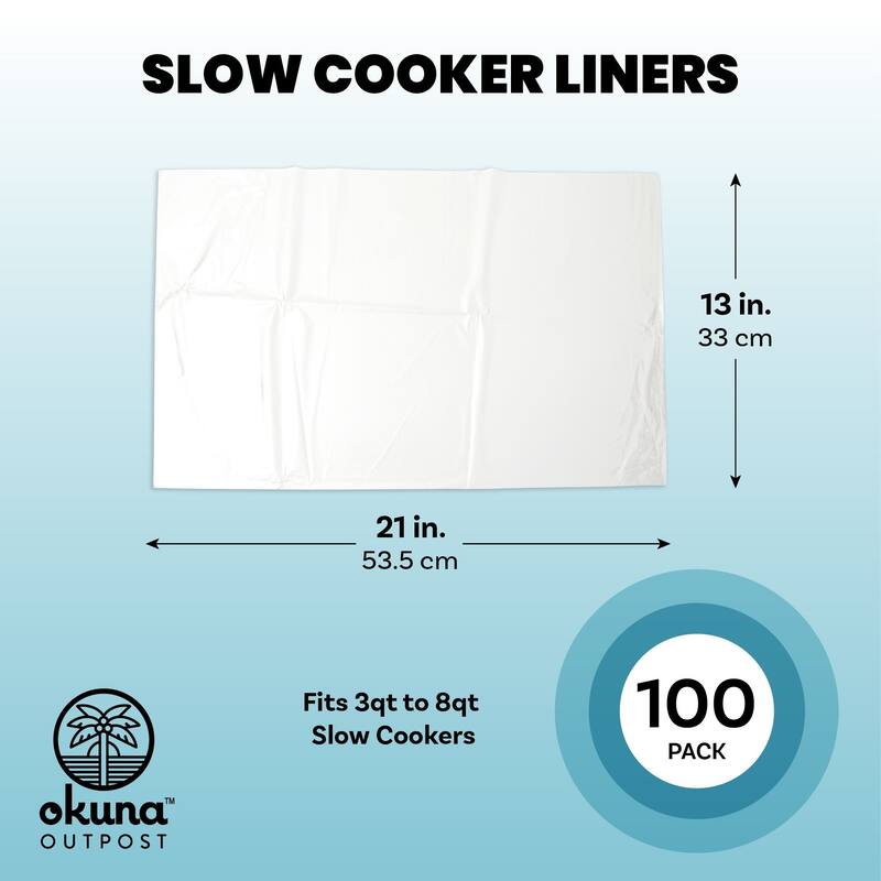 Slow Cooker Liners, Regular Size Clear Plastic Bags for Cooking (13x21